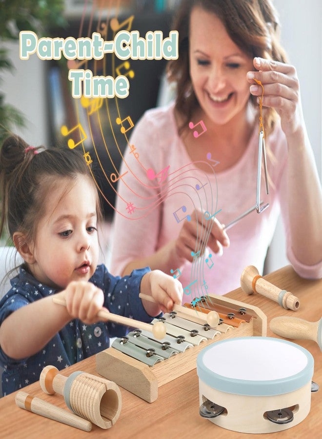 Vanplay Montessori Toys - 6 in 1 Wooden Musical Instruments for Toddlers 1-3, Infant Music Toy for Babies with Boho Xylophone for Boy & Girls Easter Birthday Gifts for 1-2 - Image 5